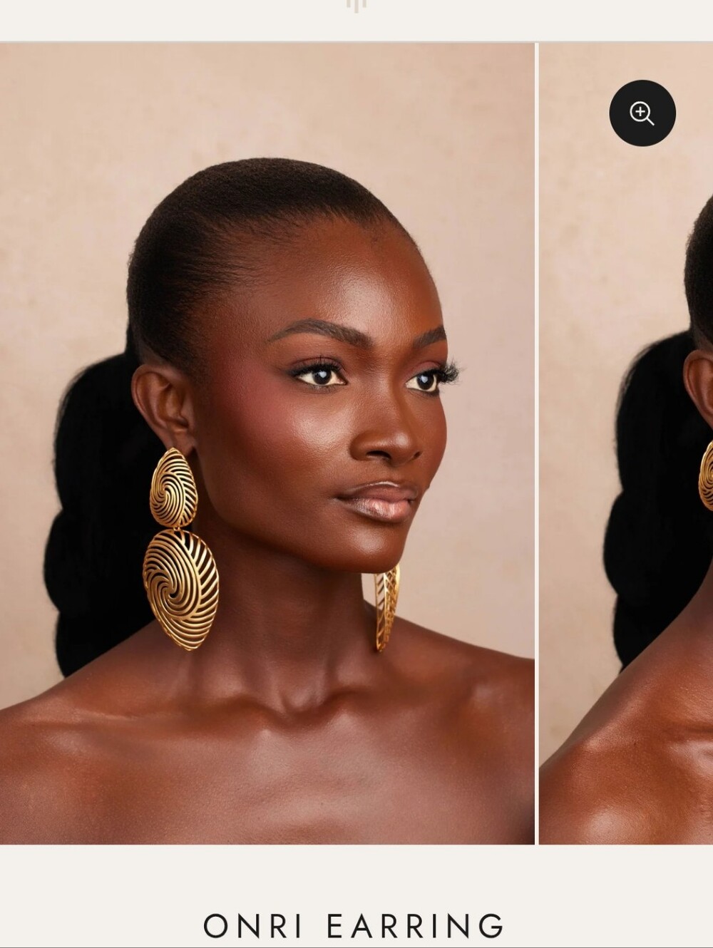 ONRI khoi Gold Statement  Drop Earrings
